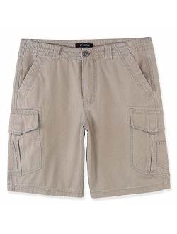 HETHCODE Mens Authentics Premium Athletic Regular Fit Cotton Canvas Cargo Short