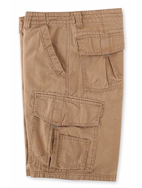 HETHCODE Mens Authentics Premium Athletic Regular Fit Cotton Canvas Cargo Short