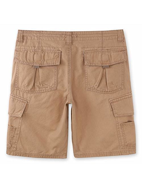 HETHCODE Mens Authentics Premium Athletic Regular Fit Cotton Canvas Cargo Short