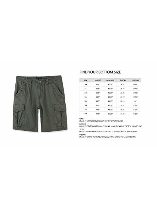 HETHCODE Mens Authentics Premium Athletic Regular Fit Cotton Canvas Cargo Short