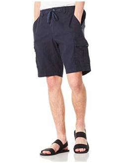 Isle Bay Linens Men's 9.5" Inseam Linen Cotton Blend Cargo Shorts