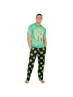 Rick and Morty Adult Dimension Portal T-Shirt and Pants Pajama Set