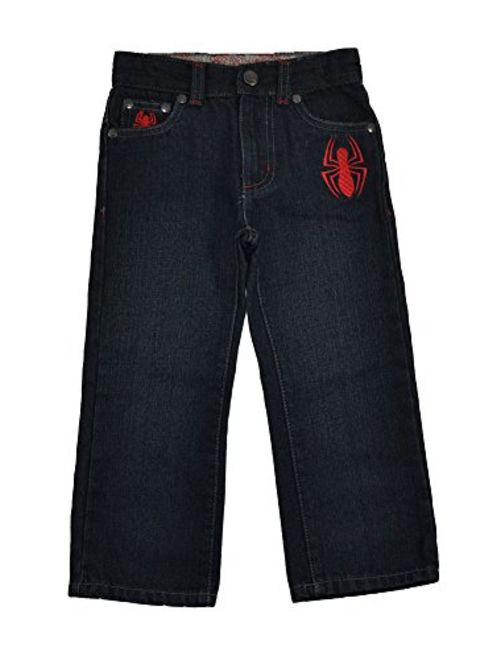 Spider-Man Little Boys Denim Blue Jeans W Patch