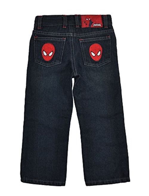 Spider-Man Little Boys Denim Blue Jeans W Patch