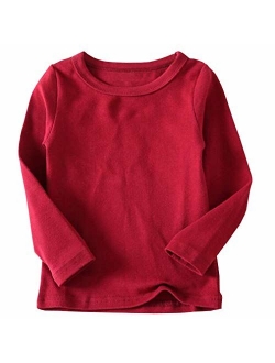 Niyage Toddler Comfort Crew Neck Soft Tee Tops Girl Basic Long Sleeve T-Shirt