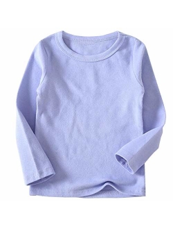 Niyage Toddler Comfort Crew Neck Soft Tee Tops Girl Basic Long Sleeve T-Shirt