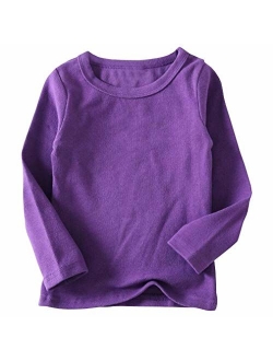 Niyage Toddler Comfort Crew Neck Soft Tee Tops Girl Basic Long Sleeve T-Shirt