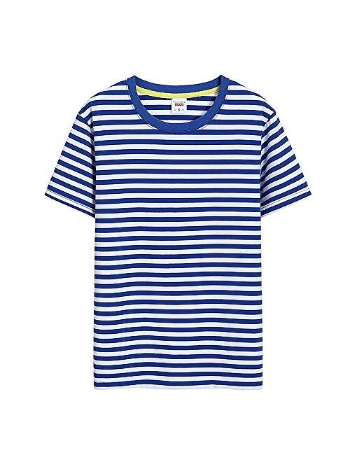 Boys Cotton Long Sleeve T-Shirts Rainbow Striped Shirts