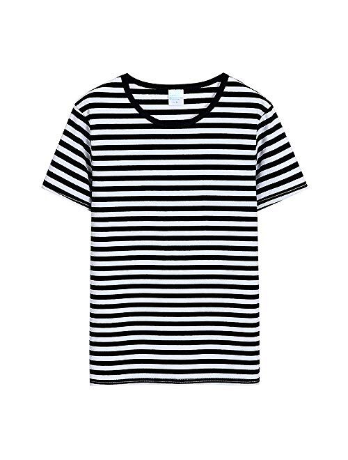 Boys Cotton Long Sleeve T-Shirts Rainbow Striped Shirts