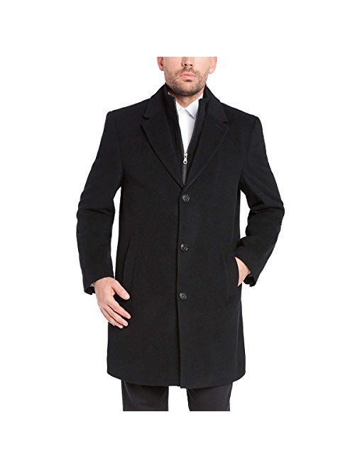 Kirkland Signature Men's Wool Cashmere Blend Overcoat Dress Coat, Variety