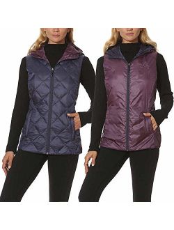 Gerry Packable Reversible Down Vest (Small, Indigo/Port)