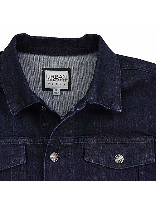 Mens Stretch Fit Blue Jean Denim Jacket