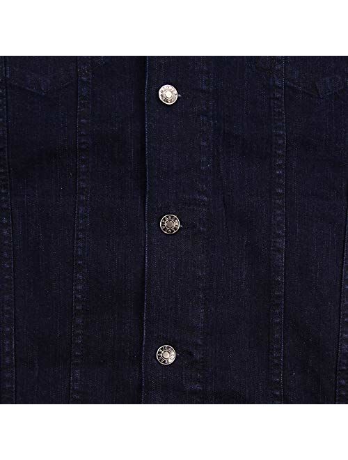 Mens Stretch Fit Blue Jean Denim Jacket