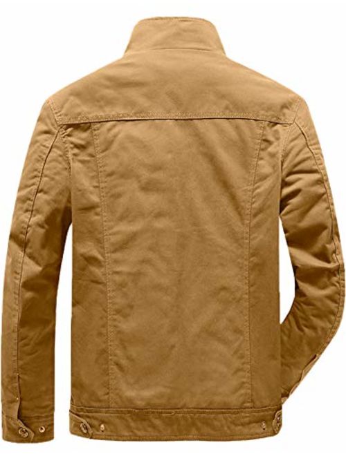 YXP Men's Winter Military Jacket Thicken Fleece Air Force Cotton Coat