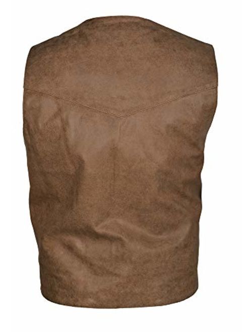 STS Ranchwear Men's Lightweight Classic Leather Vest