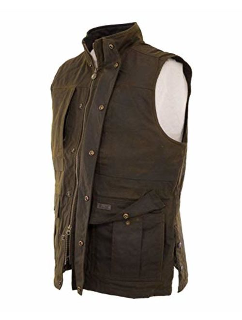 Outback Trading Co Men's Co. Deer Hunter Oilskin Vest - 2049 Brown