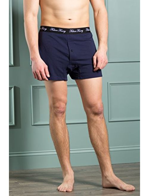 Fishers Finery Mens Relaxed Stretch Knit Boxers; Modal Cotton Microfiber Blend