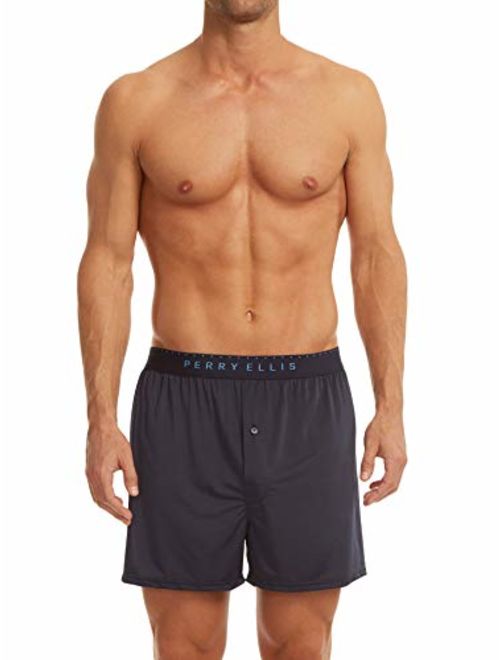 Perry Ellis Men's Luxe Solid Boxer Shorts