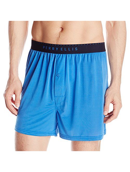 Perry Ellis Men's Luxe Solid Boxer Shorts