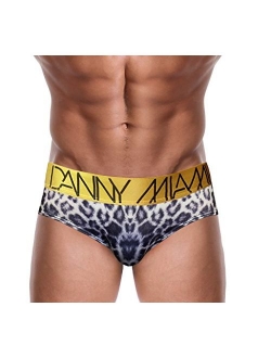 Danny Miami Men's Underwear Briefs- Everyday Comfortable Athletic Soft Sport Fashion Under Wear