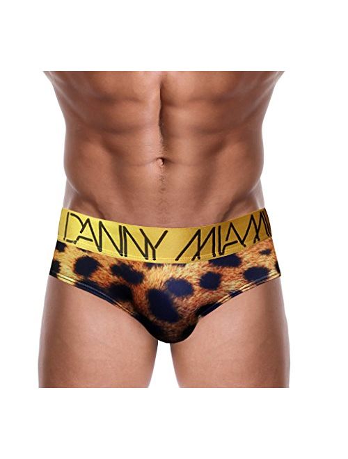 Danny Miami Men's Underwear Briefs- Everyday Comfortable Athletic Soft Sport Fashion Under Wear