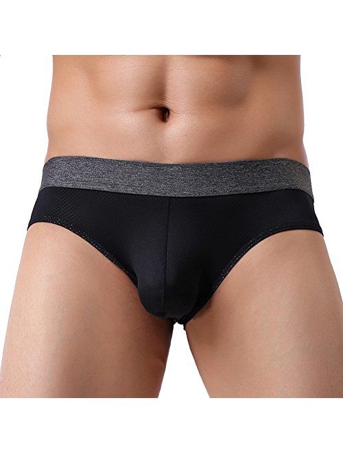 Summer Code Mens Micro Mesh Briefs Comfortable Bulge Pouch Underwear