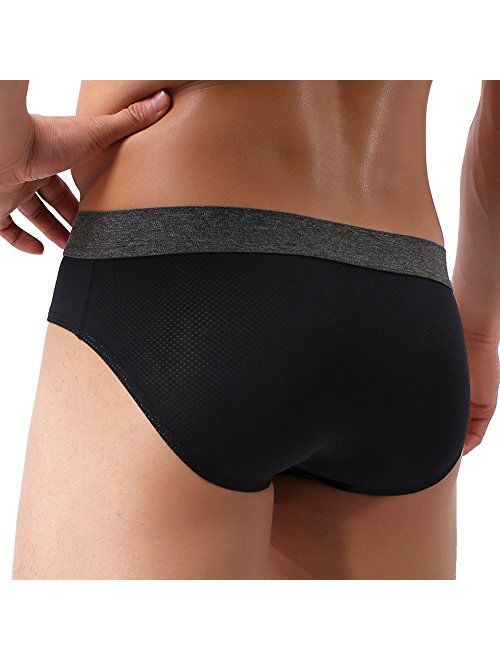 Summer Code Mens Micro Mesh Briefs Comfortable Bulge Pouch Underwear