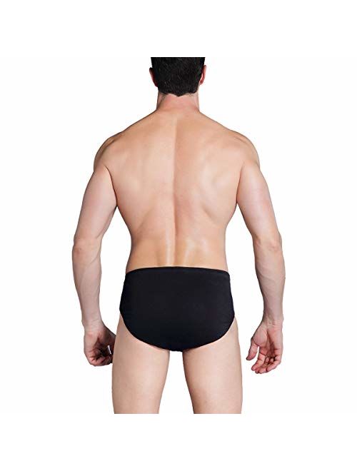 wirarpa Men's 100 Cotton Briefs Underwear No Fly Covered Waistband Multipack