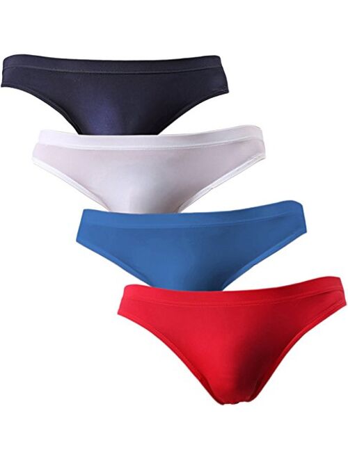 Gudan Mens Silky Bikini Briefs Low Rise Pack of 4 or 8