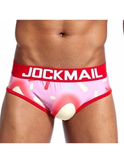 JOCKMAIL Brand Sexy Men Underwear hot Fun Playful Printed Men Briefs Men Panties