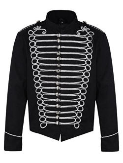 Ro Rox Men's Punk Officer Military Drummer Parade Jacket