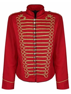 Ro Rox Men's Punk Officer Military Drummer Parade Jacket