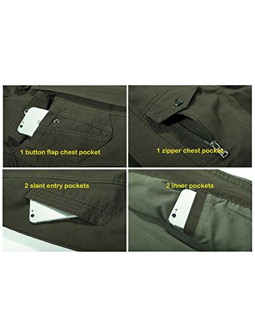 ZooYung Men's Cotton Lightweight Jackets Casual Military Jackets Outdoor Windproof Windbreaker