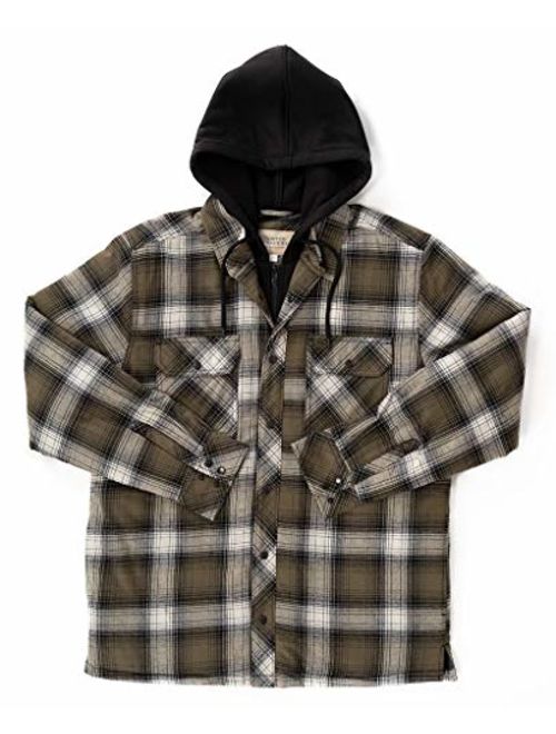 Boston Traders Men's Hooded Shirt Jacket