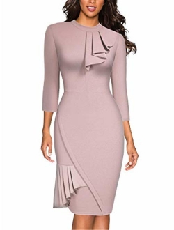 Women's Vintage Half Collar Slim Style Party Pencil Dress