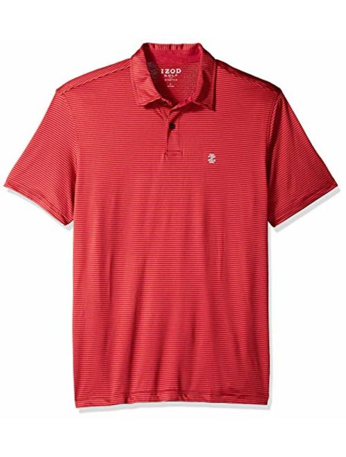 IZOD Men's Golf Greenie Short Sleeve Stripe Polo