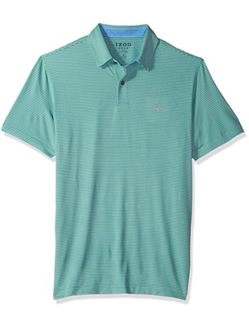 IZOD Men's Golf Greenie Short Sleeve Stripe Polo