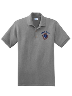 Personalized Custom Embroidered EMT, EMS or EMR Symbol Polo Shirt