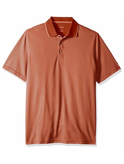 Van Heusen Men's Big and Tall Short Sleeve Air Performance Ottoman Stripe Polo Shirt