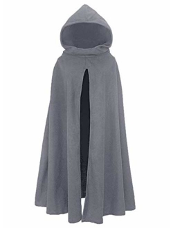 Arjungo Women's Gothic Hooded Open Front Poncho Real Cloak Renaissance Witch Cape Outerwear