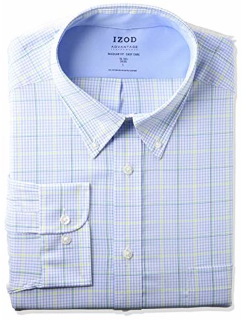 IZOD Men's BIG FIT Dress Shirt Stretch Cool FX Cooling Collar Check (Big and Tall)