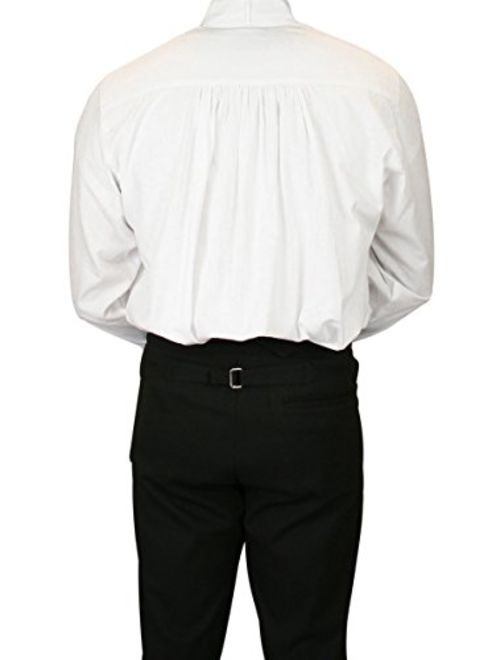 Historical Emporium Men's Victorian Collar Stud/Cufflink Convertible Dress Shirt