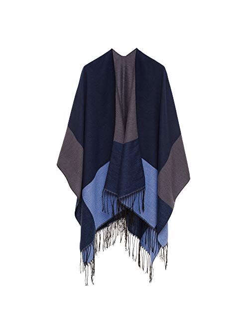 Cardigan Poncho Cape: Women Elegant Cardigan Shawl Wrap Sweater Coat for Spring