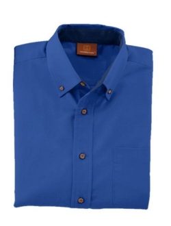 Men's Easy Blend Long-Sleeve Twill Shirt with Stain-Release