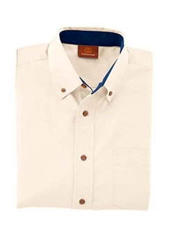 Men's Easy Blend Long-Sleeve Twill Shirt with Stain-Release