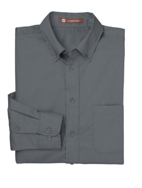 Men's Easy Blend Long-Sleeve Twill Shirt with Stain-Release