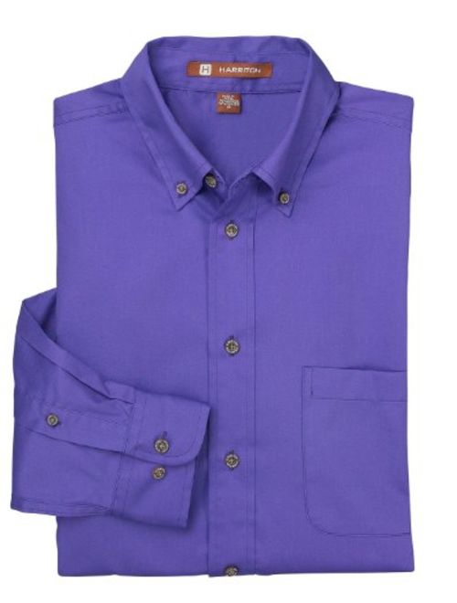 Men's Easy Blend Long-Sleeve Twill Shirt with Stain-Release