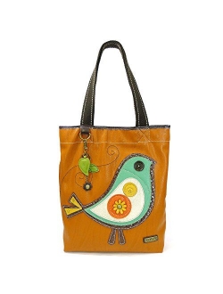 Chala Big Tote, Faux Leather, Canvas Handles, Animal Prints