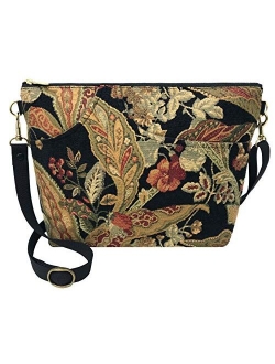 Danny K. Women's Tapestry Bag Shoulder Handbag, Large Zipper Purse Handmade in the USA