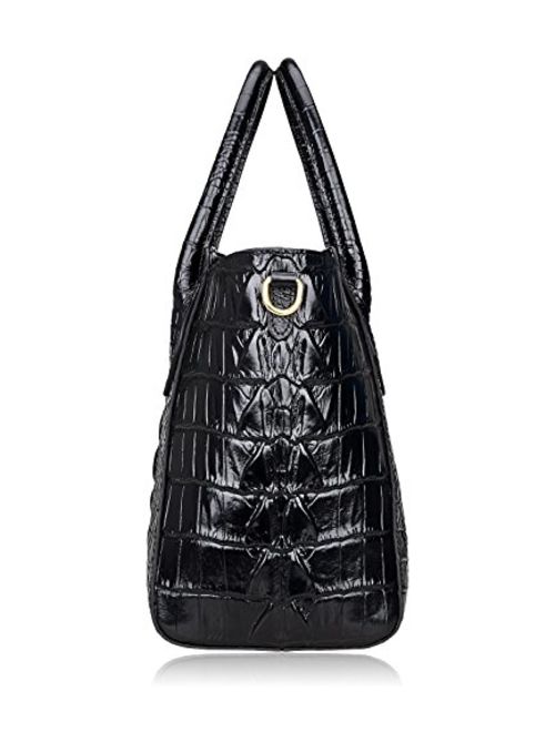 PIJUSHI Embossed Crocodile Handbags for Ladies Designer Purses Top Handle Shoulder Bag